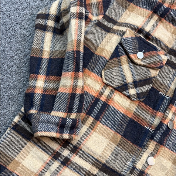 Plaid Button-Up Shacket - Picture 3 of 6